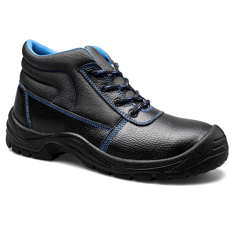 Blue high-low upper labor protection shoes