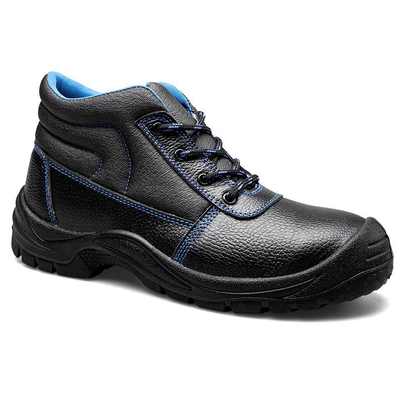 Blue high-low upper labor protection shoes