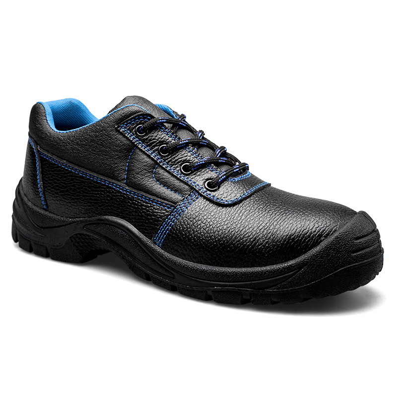 Blue high-low upper labor protection shoes