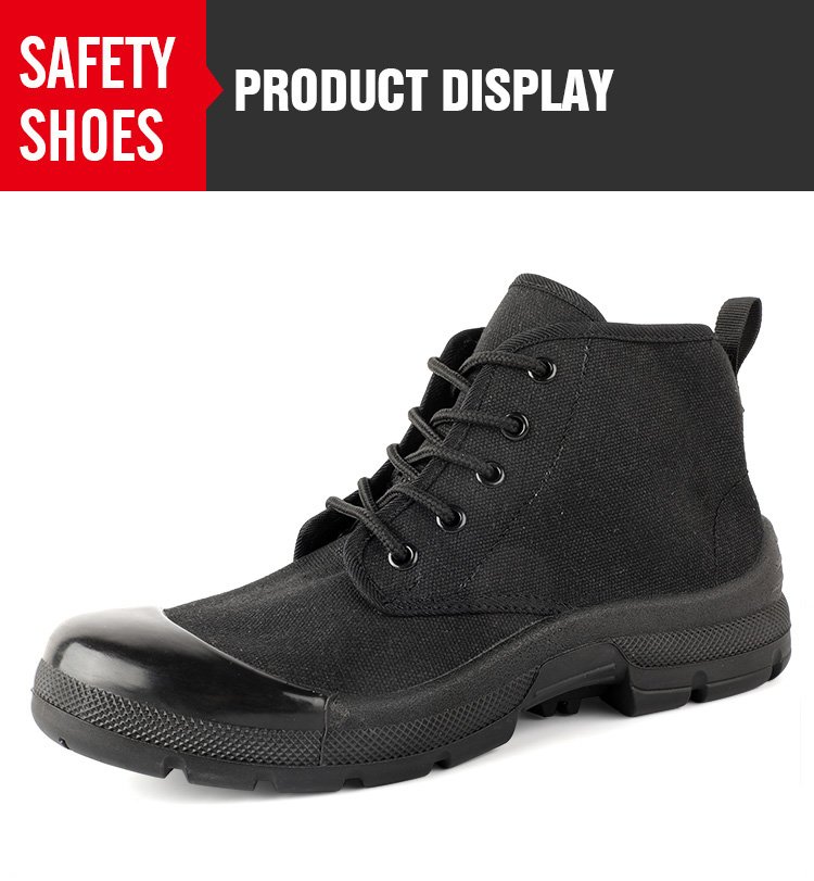 Black lightweight safety shoes work shoes