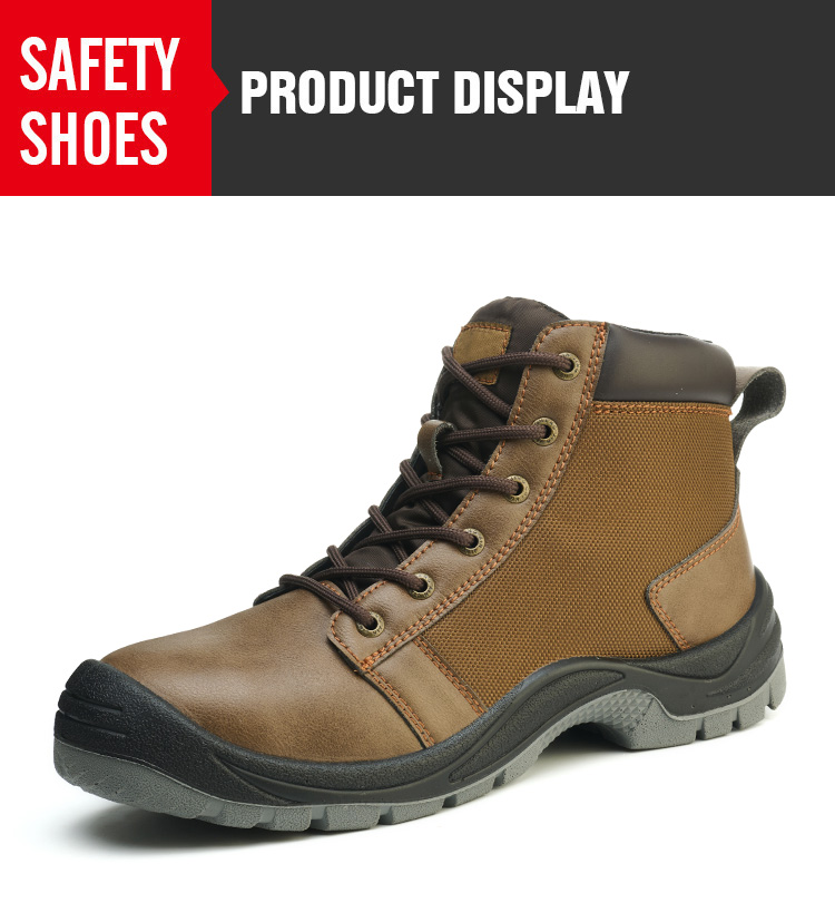 Brown safety shoes protective shoes