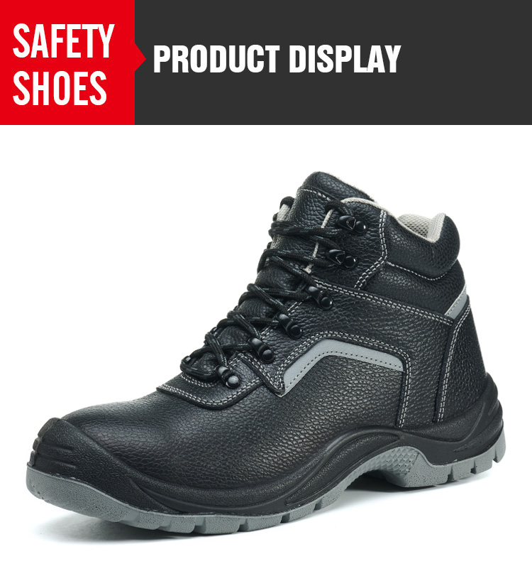 Black & grey safety shoes work shoes