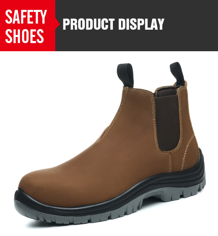 Middle top brown safety boots protective boots