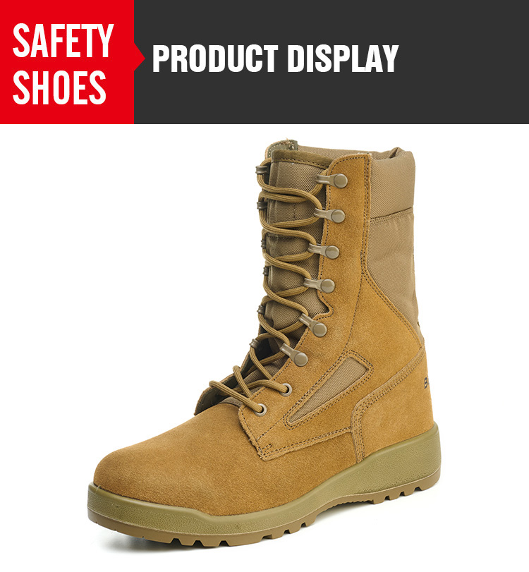 khaki high top safety boots work boots
