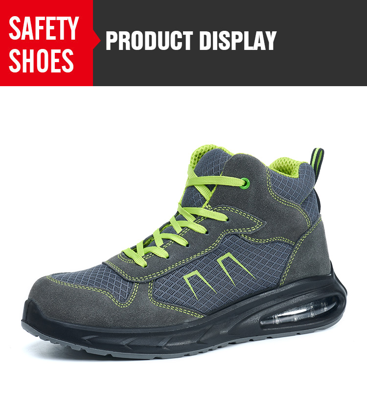 Fluorescent green breathable safety shoes