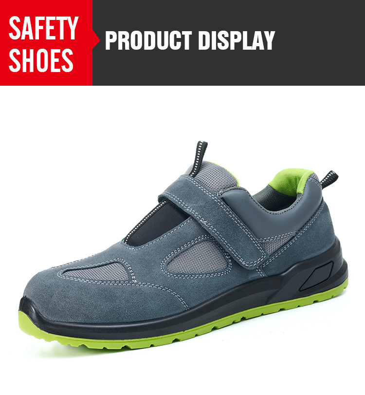 Fluorescent green breathable safety shoes