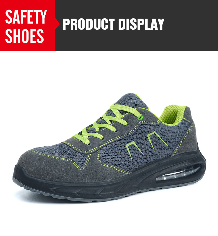 Fluorescent green breathable safety shoes