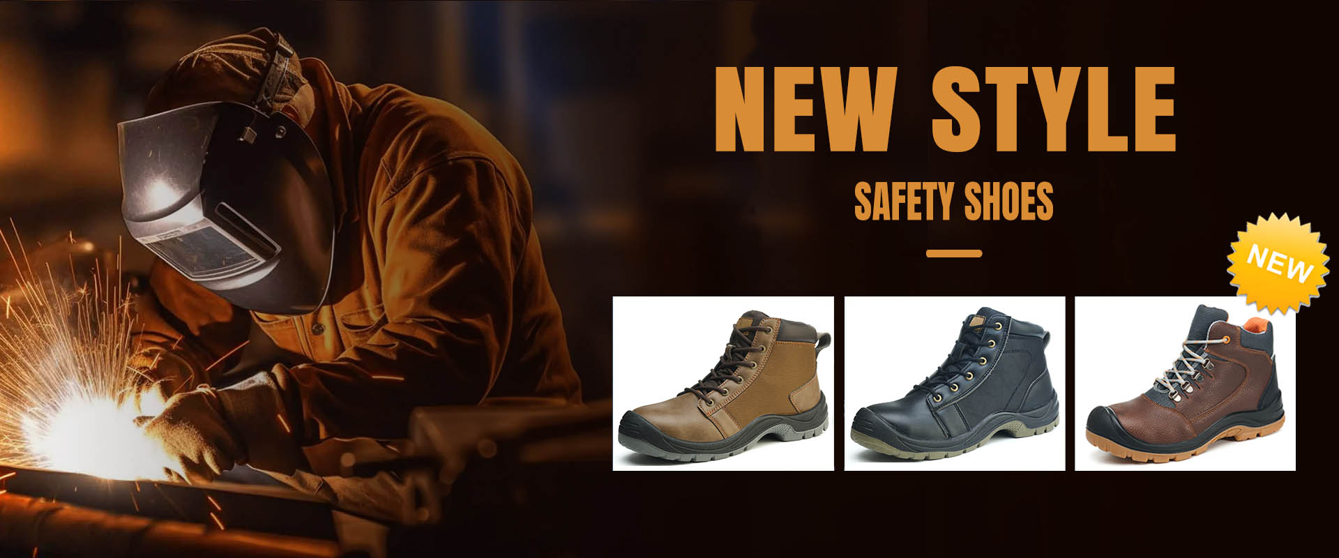 Pure black anti slip labor protection shoes